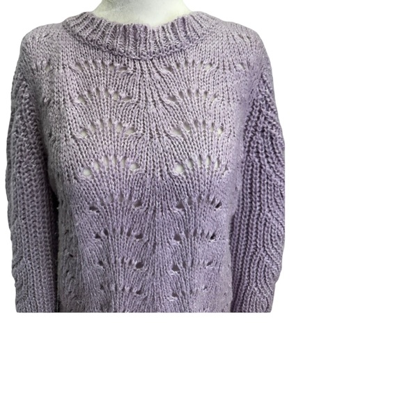 ADY P Mauve Pullover Knit Long Sleeve Sweater Size S - Picture 10 of 11